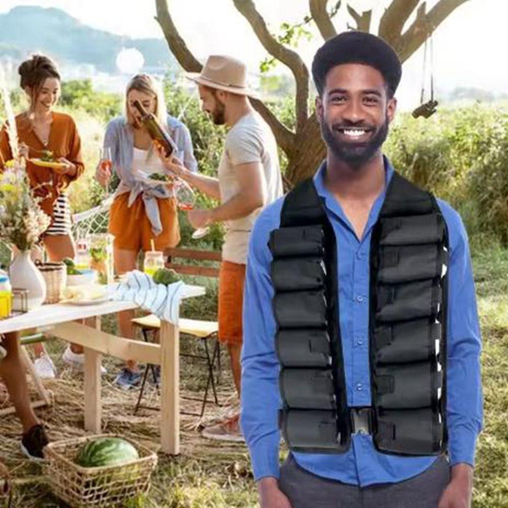 Breathable Beer Storage Vest Multi-pocktes Beer Drinking Vest Beverage Carrying Bags Camping Party
