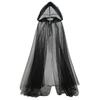 Black Bridal Shawl Witch Cosplay Cloak Halloween Cape Game Party Costume Props Holiday Dress Up Vampire Costume