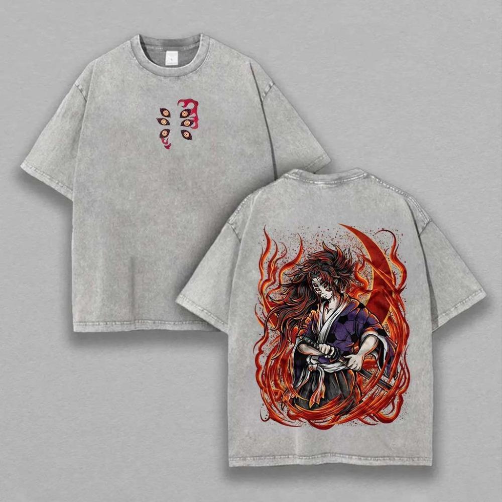 Devil Killer Manga Tshirt Anime Hip Hop Y2k Washed Oversized Tshirt for Men and Women Cotton Comfortable Short Sleeve Tshirt
