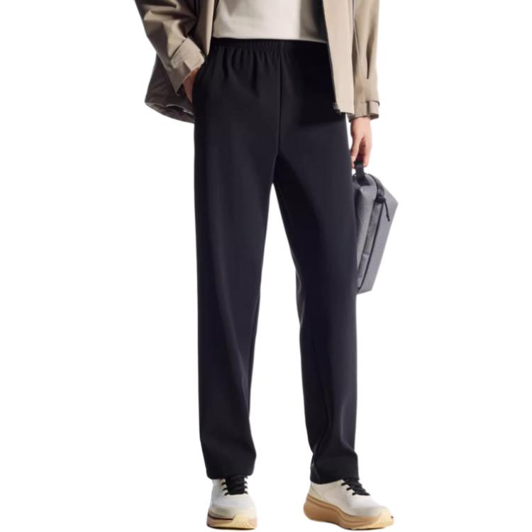 Anta Training Series Micro-Elastic Fleece Straight-Leg Elastic Knitted Sports Pants Men Bottoms Basic-Black 152447314N-3