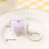 1Pcs Realistic Mini Ice Cream Soda Cup Keychains With Cherry Topping Bright Colors For Bag Decoration And Small Gifts