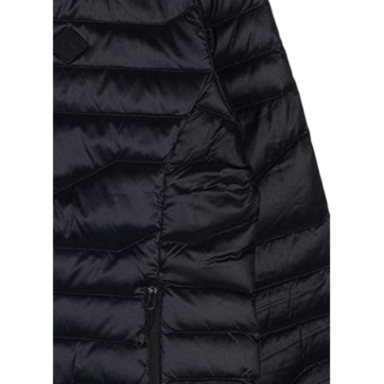 J.Lindeberg Solid Color Hooded Zip Long Sleeve Cotton Jacket Women jackets Black AWOW06738-9999