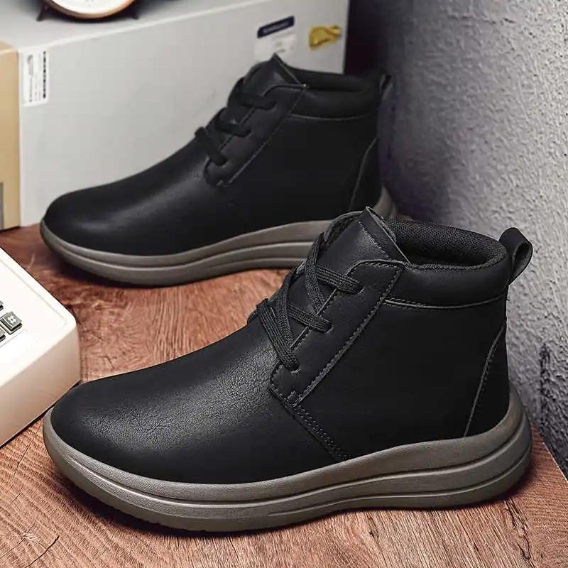 Fashion Beanie Slip-resistant Shoes Walking High Top Mens Shoes Red Boot For Men Sneakers Sports Play Basket High Grade Lofers