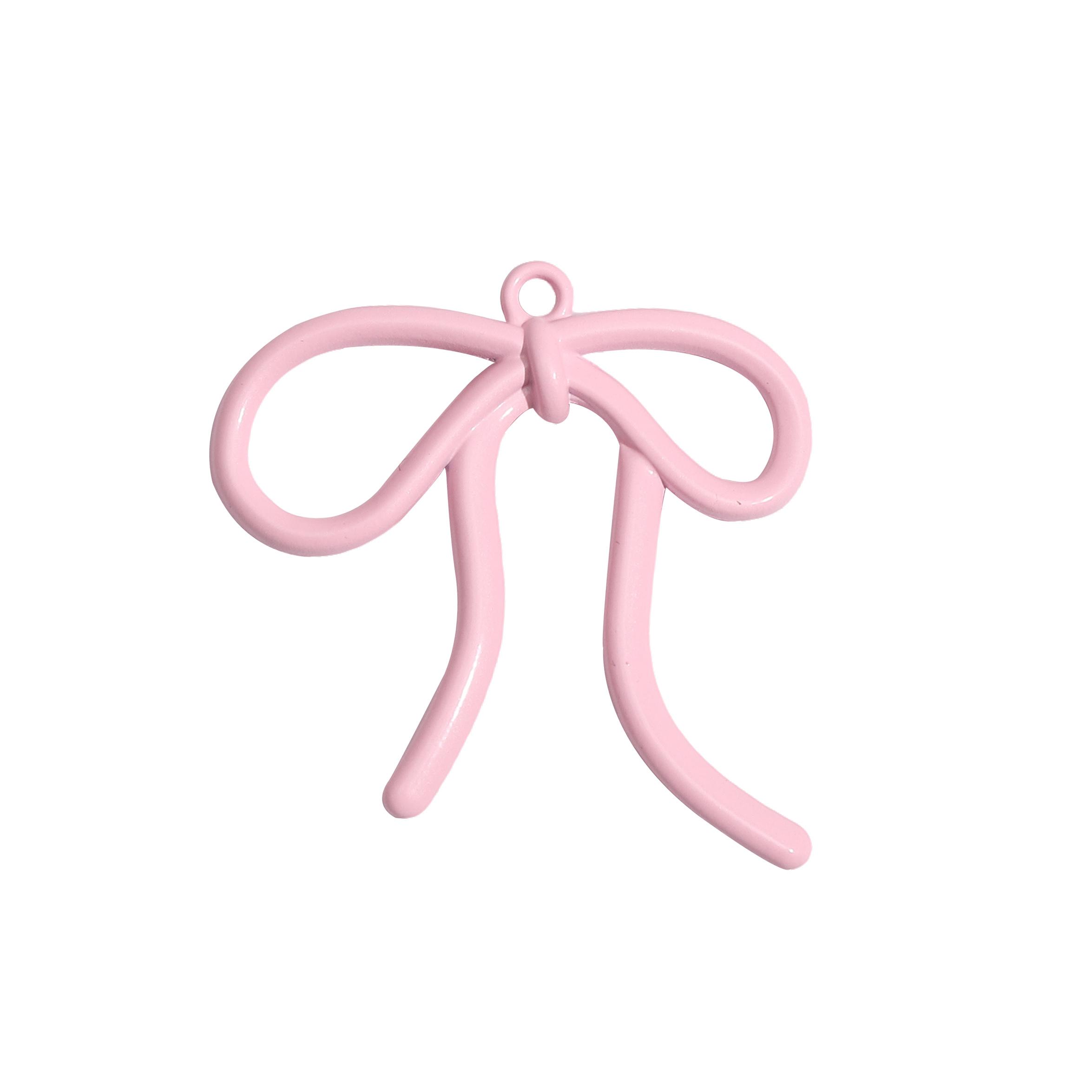 

Сплав Аксессуары для банта Шармы Подвеска для изготовления ювелирных изделий DIY Серьги Ожерелье Браслет 35×33mm розовый