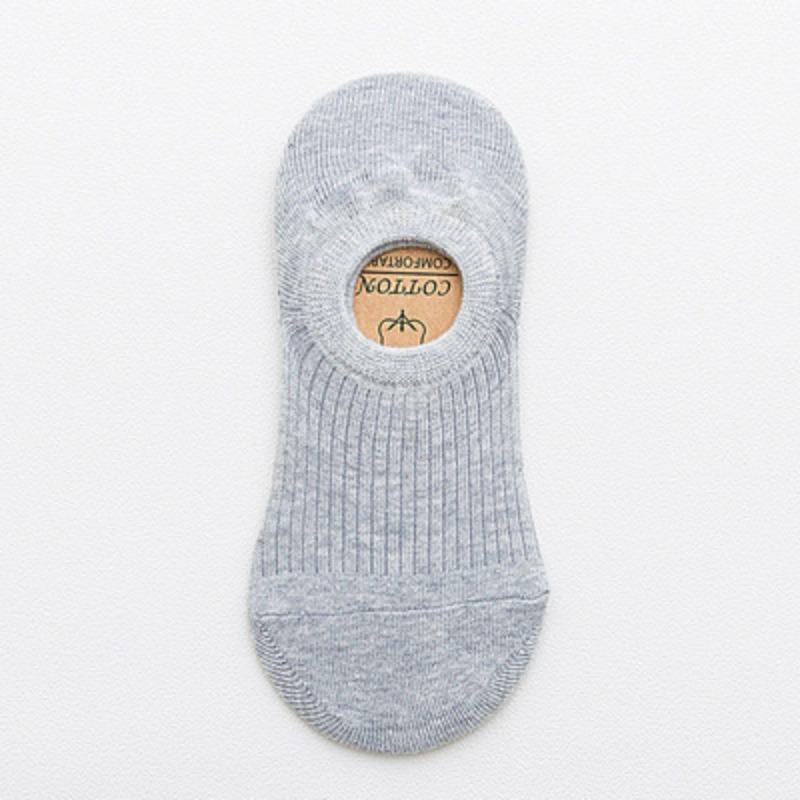 Women's Spring and Summer New Stripe Silicone Non Slip Invisible Cotton Shallow Mouth Boat Socks