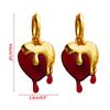 Red Heart Water Drop Dangle Earring Women Jewelry Valentines Day Gifts