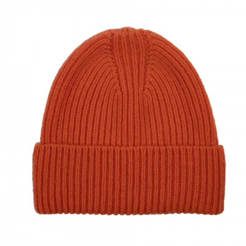 100% Wool Knit Beanie Hat Women Men Warm Ear Protection Winter Cap One-Piece Seamless Solid Color
