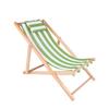 Solid Wood Outdoor Folding Recliner Beach Chair with Canvas for Adults