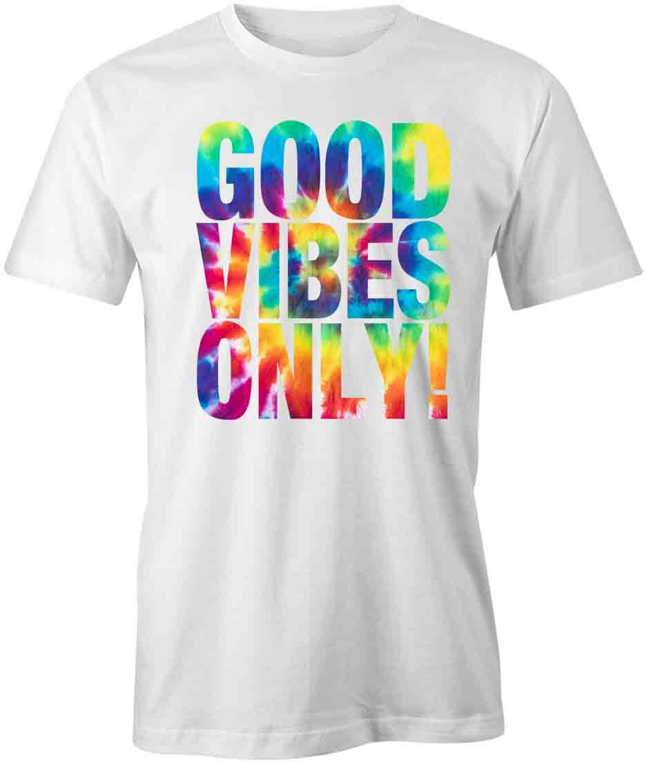 GOOD VIBES ONLY TShirt Tee Short-Sleeved Cotton POSITIVE CLOTHING S1WCA512 XXXL