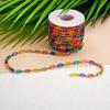 1 Strand 32.8 Feet Acrylic Beaded Chains Colorful Handmade Bead Chain Unwelded for Jewelry Purse Strap Handbag Link Chains Making