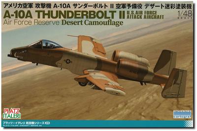 PLATZ Aeronave de Ataque da Força Aérea dos EUA Thunderbolt II Reserva da Força Aérea Modelo de Plástico Pintado Camuflagem Deserto 1/48 A-10A TPA-28
