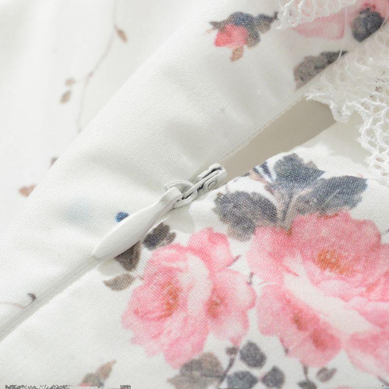 Kaslead New Women Clothes Western Style Fashion Simple Print Bow Word Collar Dress