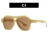  Fashion Oversized Double Bridges Pilot Sunglasses Women Retro Jelly Color Shades UV400 Men Trending Punk Sun Glasses