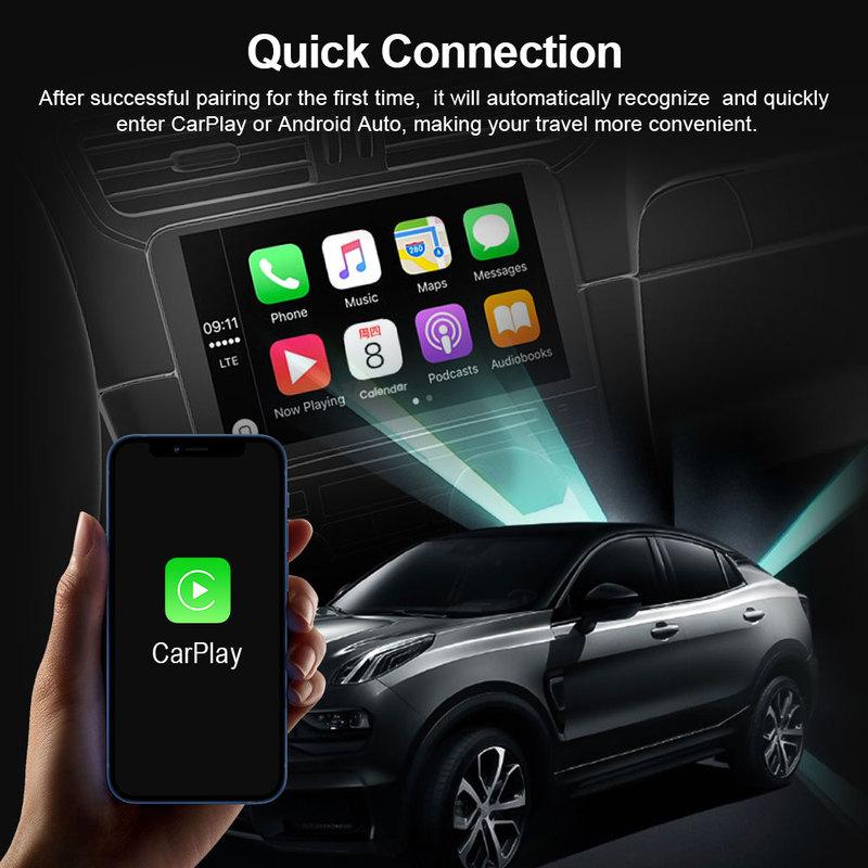 TIMEKNOW Wireless CarPlay Android Auto Adapter Wireless Car play Ai Box USB Dongle For Apple Iphone Android Phone Auto Connect