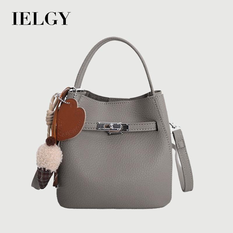 IELGY Ladies Messenger Bag Large Capacity Retro All-Match Bucket Bag