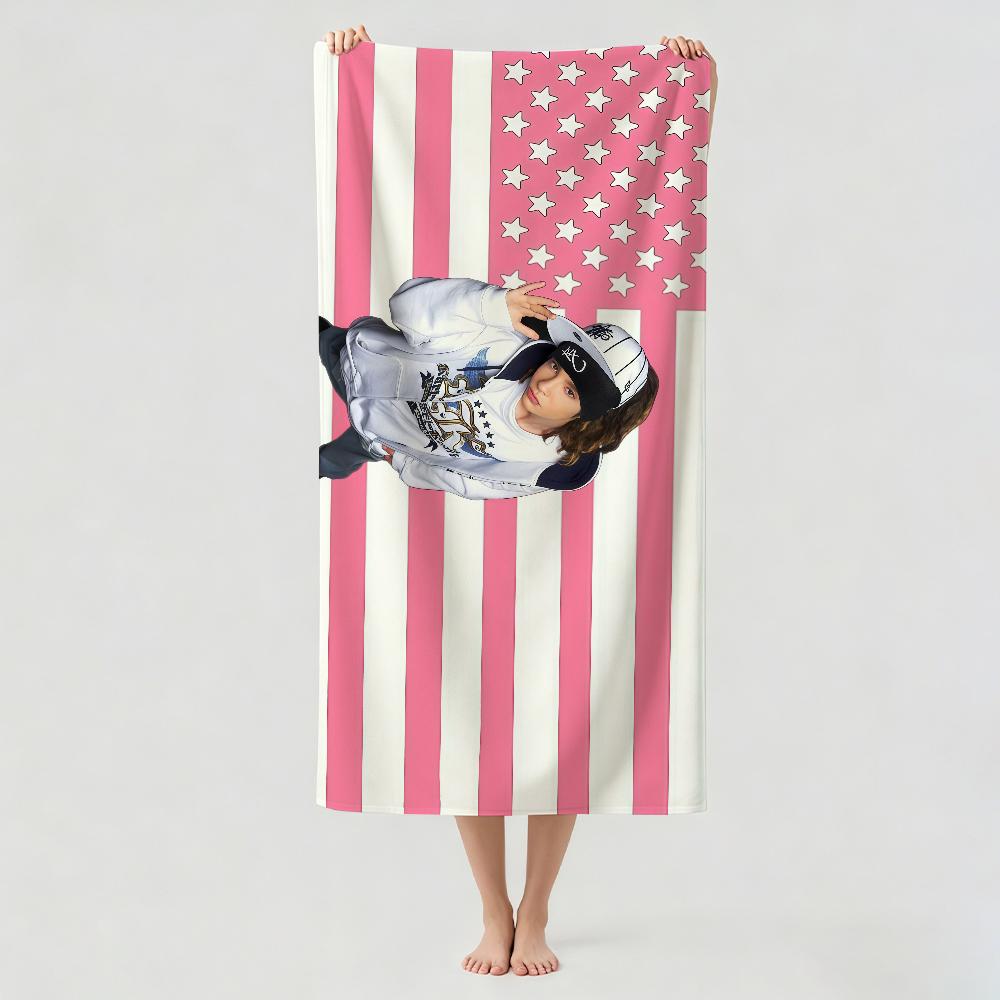 German singer T-Tom Kaulitz Towel Drying Bath Towel Applicable To Light Swimming Camping Yoga Beach Out