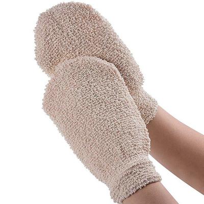 1 Adet Peeling Kenevir Banyo Eldiveni Eldiven Ovucu Doğal Bambu Lifi Ölü Deriyi Temizler Derinlemesine Temizlik Çift Taraflı Banyo Eldivenleri