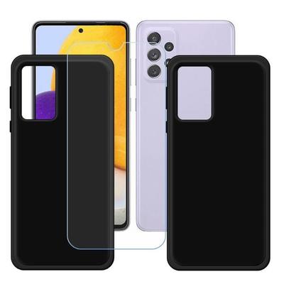 Protective Case - FZ - Samsung Galaxy A72 - Black - TPU - Tempered Glass Included