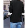 European and American Commuter Versatile Leopard Print Color Matching Long sleeves Shirt Women 2025 Autumn New Loose O-neck pullover Top