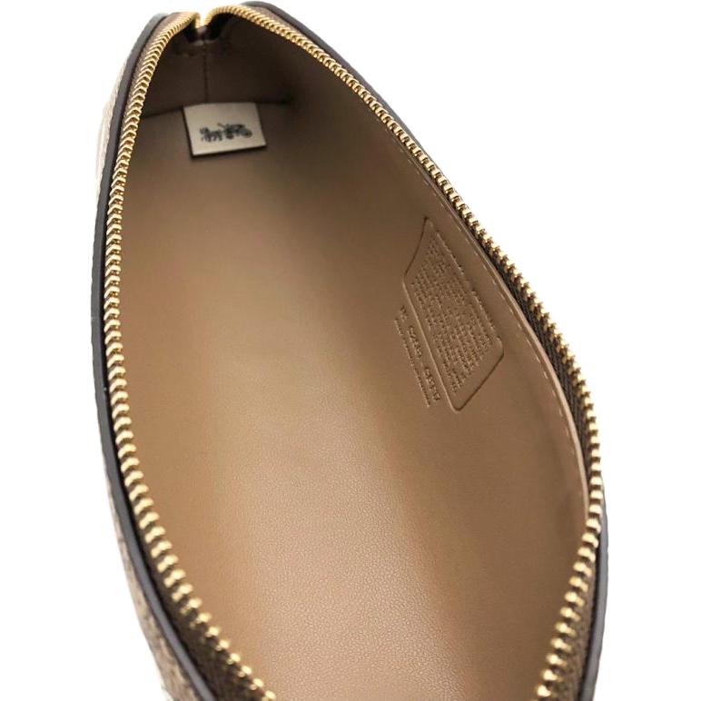 Coach X Peanuts Collaboration 20 Snoopy Print Color Block Design Signature Coated Canvas Travel Storage Bag Small Women bags Brown CBT17-IMY3O