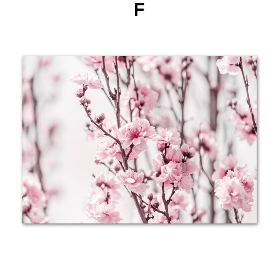 Pink Flower Paris Balcony Car Bike Fashion Wall Art Print Canvas Painting Nordic Poster Decor Pictures For Living Interior Room