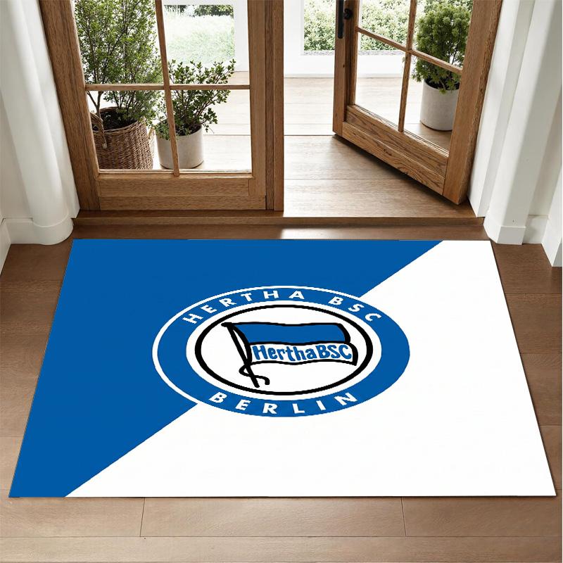 hertha bsc FC Design Crystal Velvet Rug Soft Decorative Mat for Bedroom Entrance