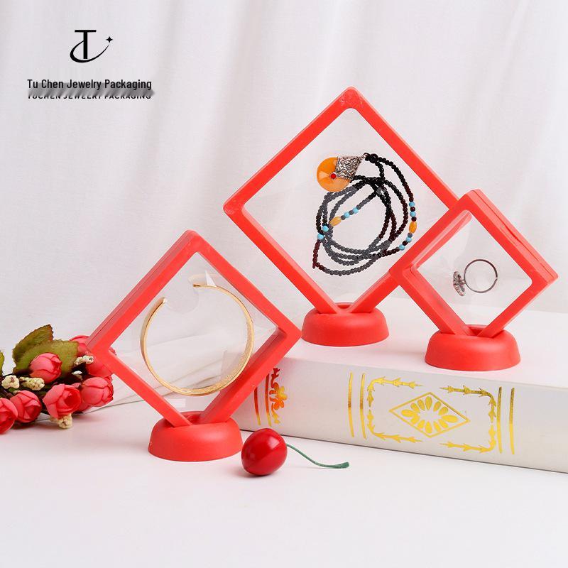 Red Jewelry Display and Storage Box for Earrings and Pendants