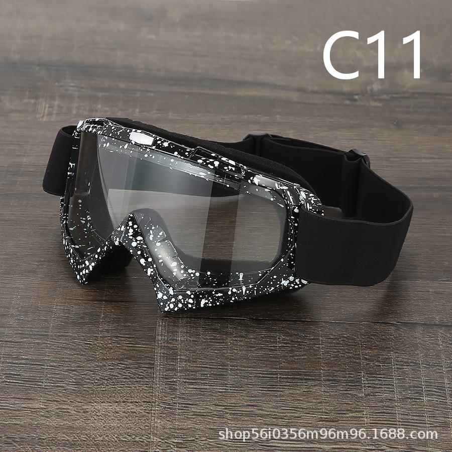 Painted Off-road Motorcycle Goggles, Retro Harley, Locomotive Outdoor Sports Riding Goggles, Ski Eyes