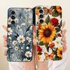 For Samsung Galaxy A05s A05 Cute Cat Flower Cartoon Phone Case For Samsung A05 A 05 05S A05S Shockproof Soft Silicone Cases
