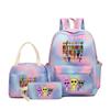 Rhythm zygote student schoolbag children's backpack backpack three-piece set