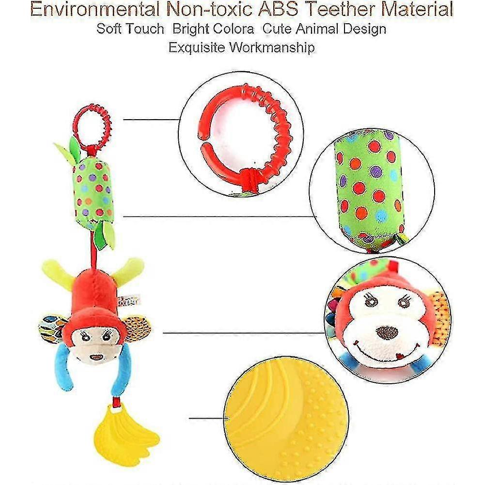 Toys 4 Packs Str Toy Cot Attachments Animal Hanging Rattle