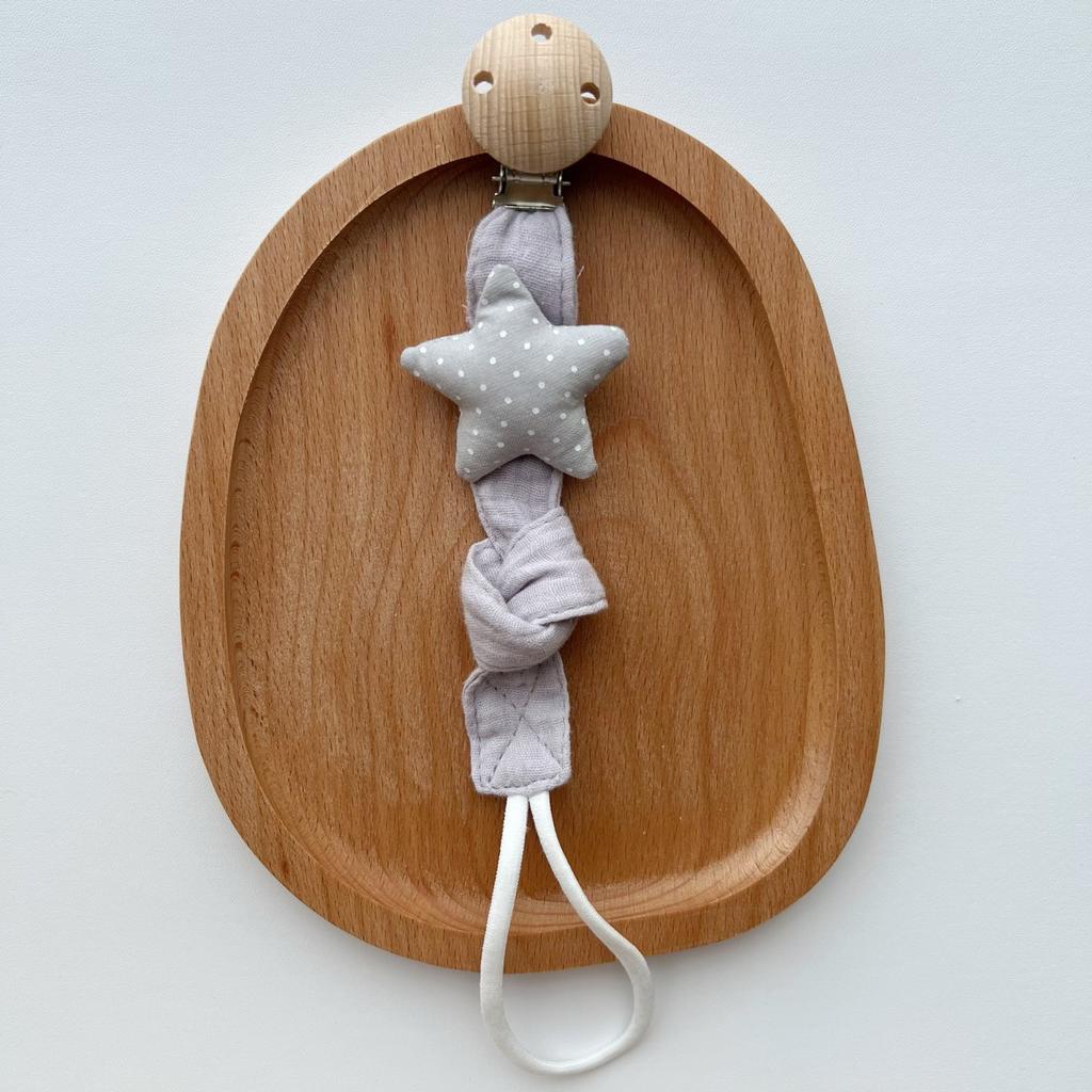 Cute Cartoon Baby Pacifier Chain Newborn Cotton Fabric Animal Pacifier Chain Nipple Soother Dummy Holder Eco-friendly Material