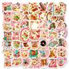 56 Pink Retro Romance Series Graffiti Stickers Decorating Envelopes Gifts Mobile Phone Roses Stickers