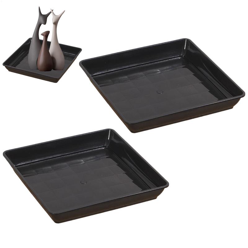 2pcs Square Plant Saucer 35cm Plant Saucer Tray Heavy Duty Plastic Plant Trays Flower Pot Indoor Outdoor Home Garden Supplies