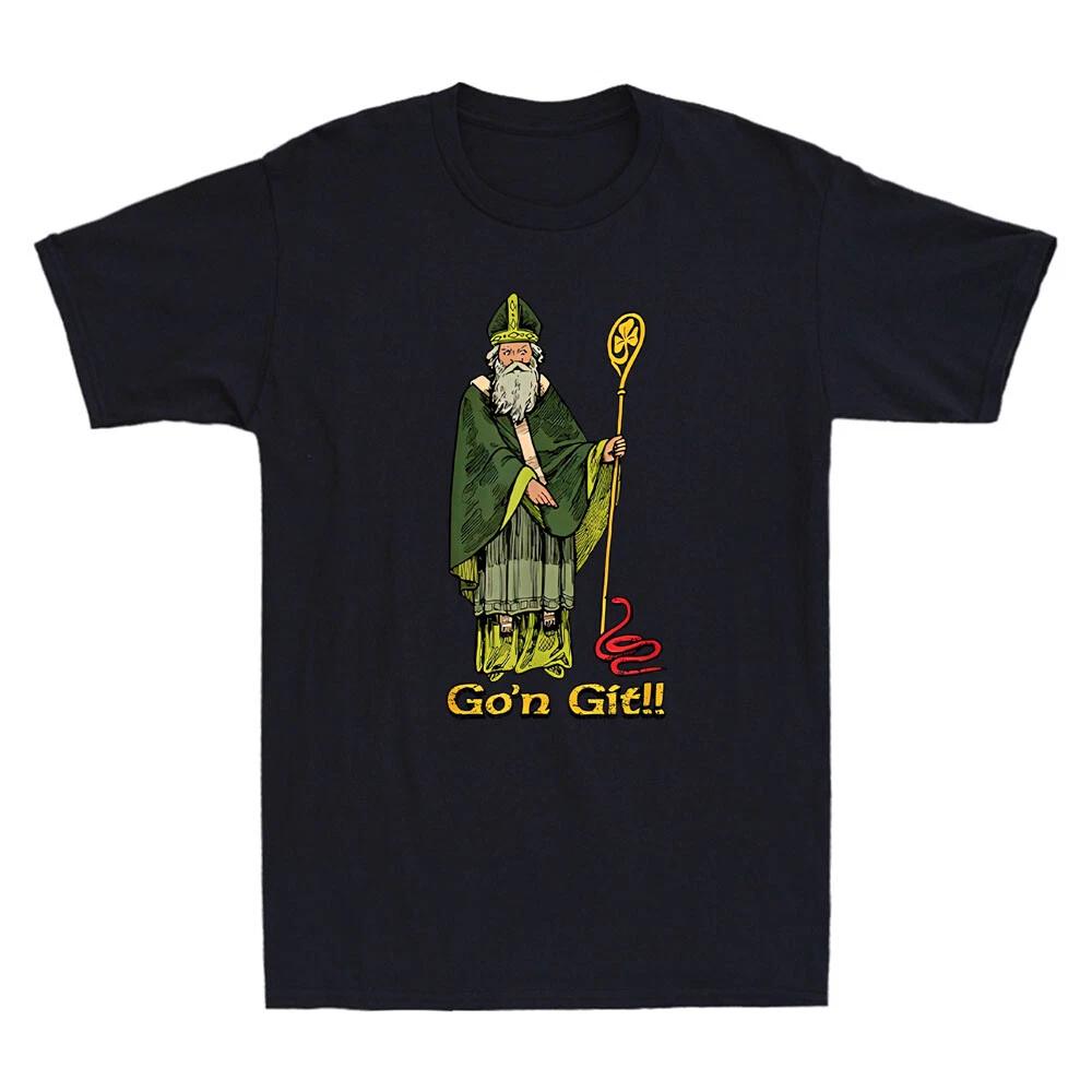 Go n git! Funny Cartoon Graphic Humor St Patricks Day Gift Vintage Men s T-Shirt XS