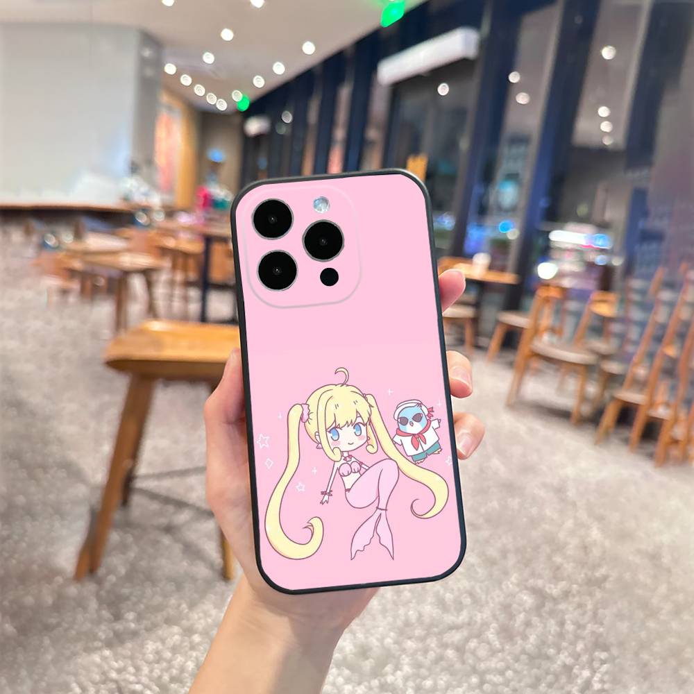 M-Mermaid M-Melody Pichi Pitch Phone Case For iPhone 16,15,14,13,12,17,Pro Max,Plus Silicone Black Case