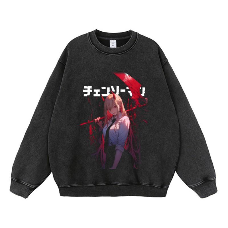 Unisex Oversized Cotton Hoodie With Anime Character Print Loose Fit Long Sleeve Streetwear Teens Adults
