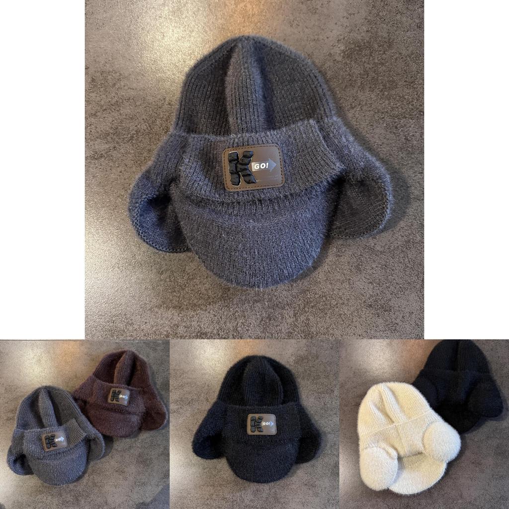 Mens Warm Fleece Beanie With Alphabet Embroidery And High Top Style For Winter Fashion