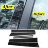 Gloss Black Pillar Posts 6pcs Set Door Fit Trim For Honda Civic 06-11 (4dr)