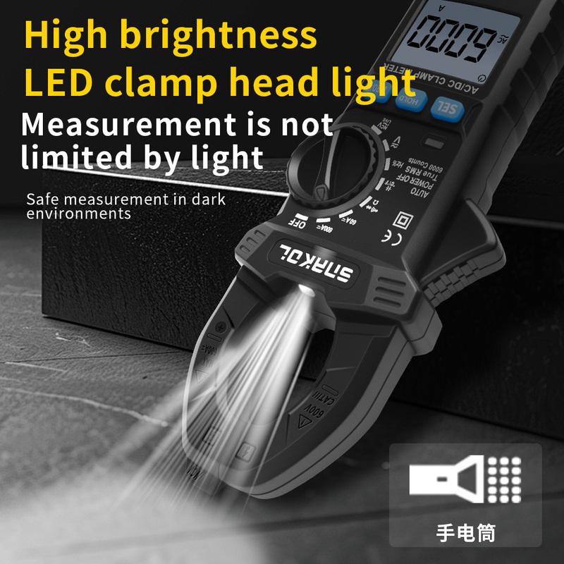 Digital Clamp Multimeter SNAKOL 600A AC/DC Current Voltage Meter Diode NCV Voltage Detection Professional Electrician Tools