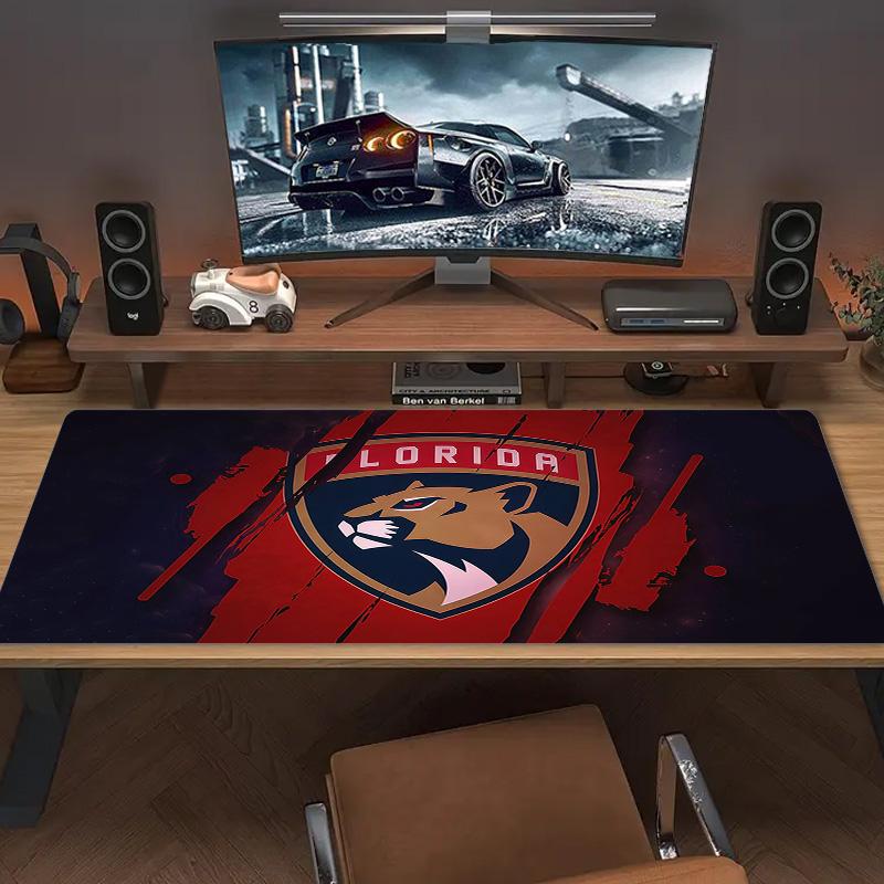 Florida Panthers Print  Cushion Non-slip Laptop Tablet Big Mousepad XXL Mat Mini PC Playmat With Lock edge