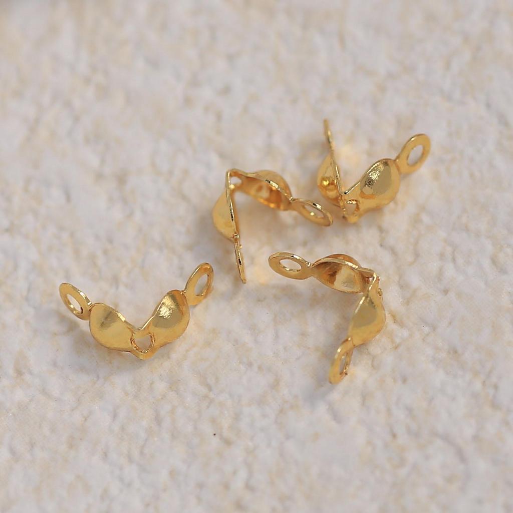 18k Gold-Filled Copper Plated Clip Buckle & Chain Clasp for DIY Leather Cord and Steel Wire.