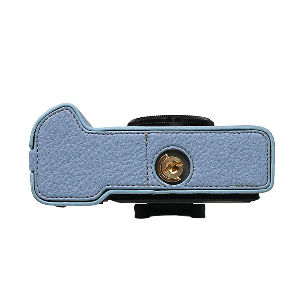 Magnetic PU Leather Camera Half Case for Fujifilm XT5 Fuji X-T5 Litchi Skin Bottom Opening Cover