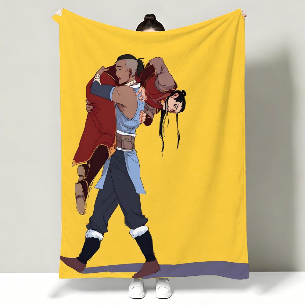 Anime A-Avatar T-The L-Last A-Airbender Throw Soft Warm Flannel Throw Blanket, Multi-use for Sofa Bed Office Nap