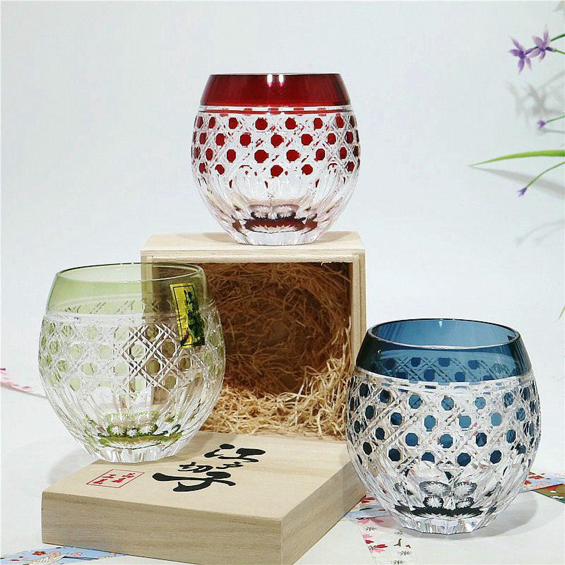 Handmade Japanese Edo Kiriko Crystal Whiskey Glass
