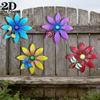 4 Pcs Acrylic Flowers Wall Decor Outdoor Spring Flower Wall Art Sculpture with Butterfly Bee Dragonfly for Backyard Yard Patio Fence Decor
