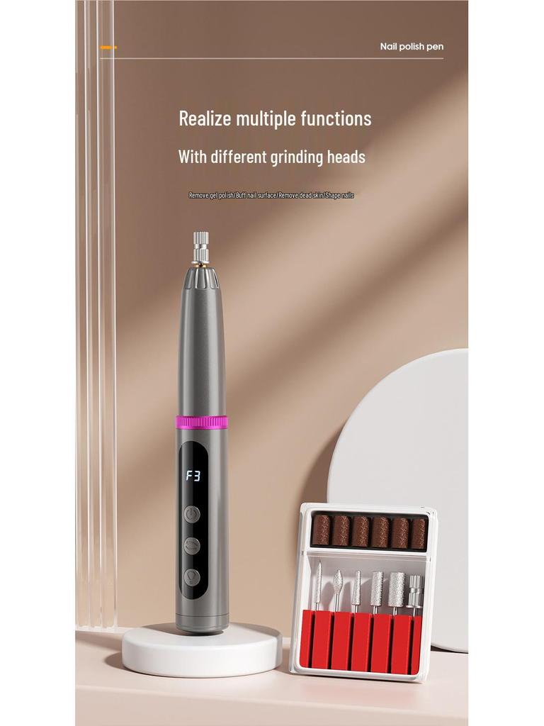 Electric Nail File & Polish Remover with Nail Lamp - New Style