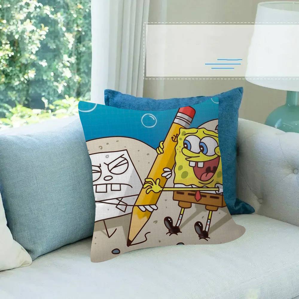 Pillow Cover For Bedroom Room And Living Room Sofa Decorative Cushion Cover S-Sponge Bob Anime S-S-Squarepants