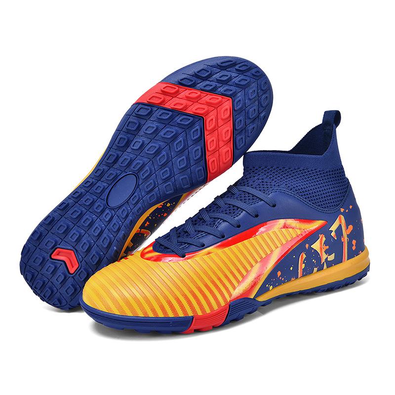 Men's Soccer Cleats Football Cleats for Mens Big Boys High-Top Spikes TF Shoes for Youth Professional Training Turf Sneaker