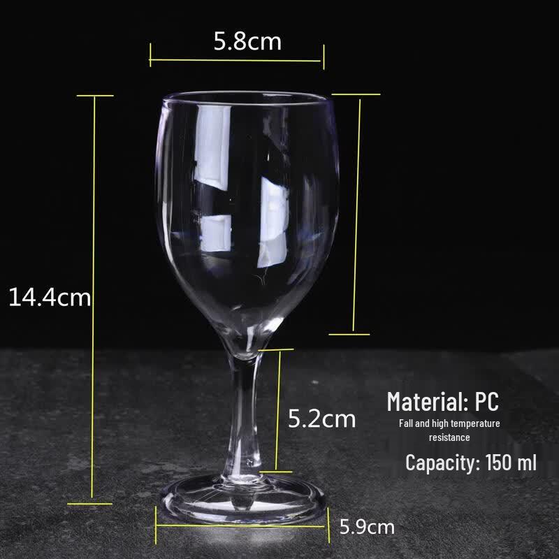 ZISIZ PC Unbreakable Transparent Plastic Champagne Flute